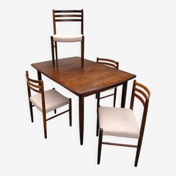 Table et chaises palissandre