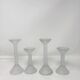 Lot de 4 bougeoirs en verre sable