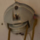 Old lamp with porcelain pulley