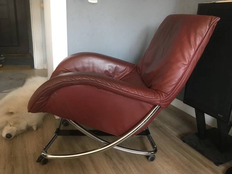 Robert Haussmann Lounge Chair for WK Möbel – Vintage Rocking Swivel Chair
