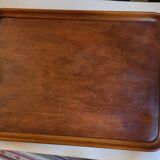 Mahogany serving tray with detached handles,  style Napoléon III