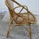 Fauteuil rotin pour enfant vintage 1960
