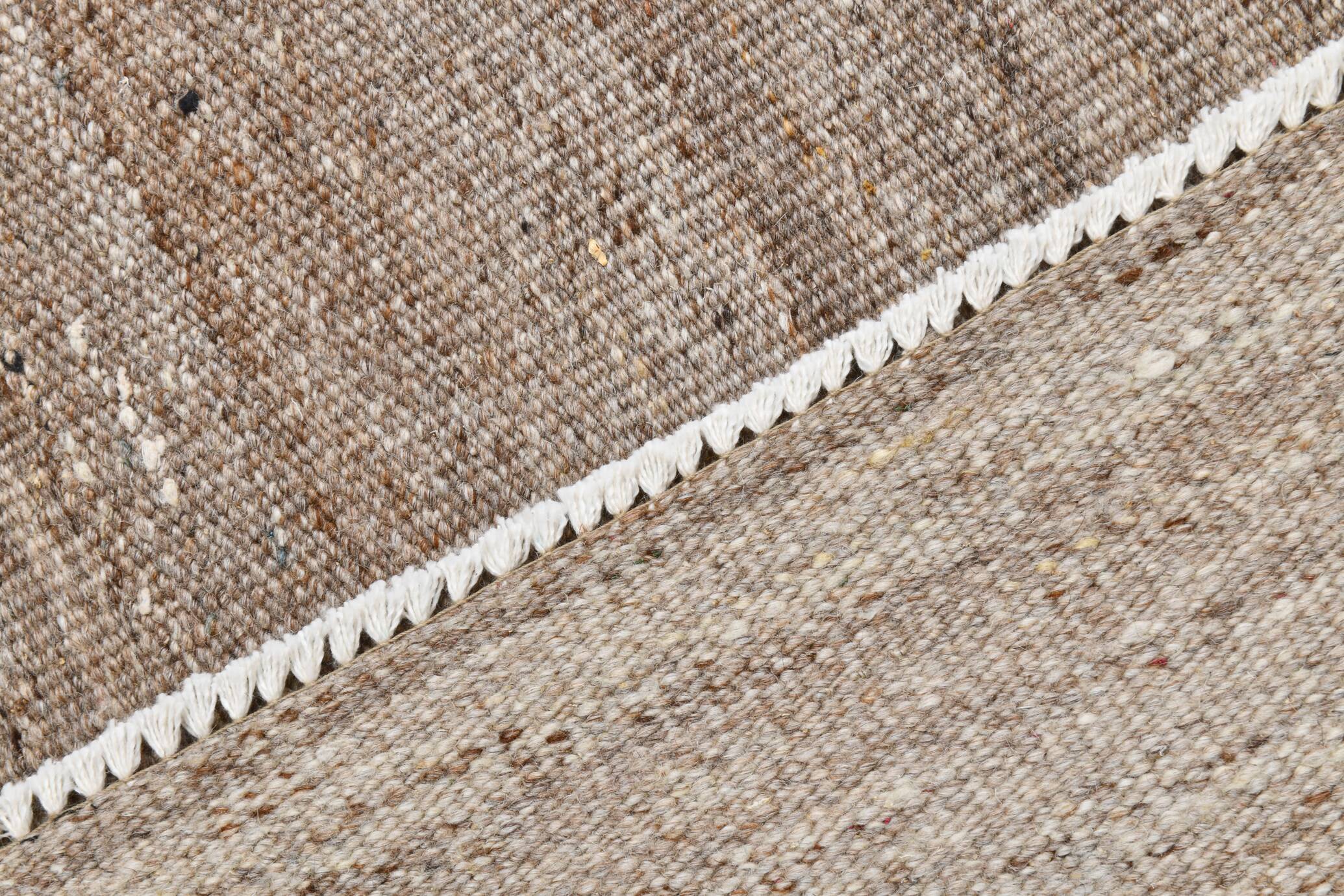 9x13 Brown Beige Large Vintage Rug, 265x399Cm