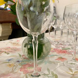 Crystal wine glasses (bud-shaped foot)