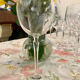 Crystal wine glasses (bud-shaped foot)