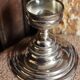 Chrome metal candle holder for taper candle