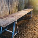 Table set on trestles