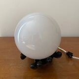 Vintage black ceramic hand wall lamp