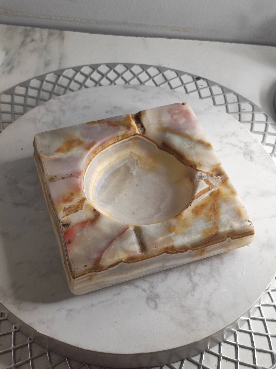 Cendrier en marbre onyx