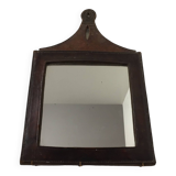 Miroir en cuir piqure sellier