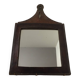Mirror in saddle-stitched leather