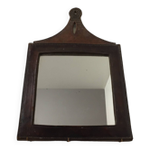 Miroir en cuir piqure sellier