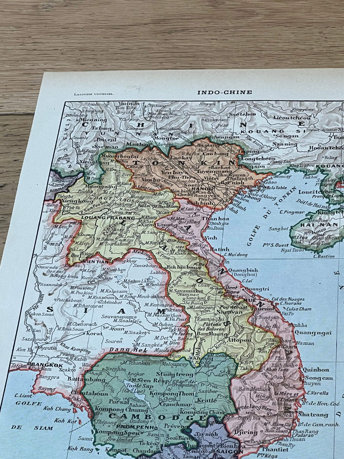 Carte de l'Indo-Chine - 20x29cm