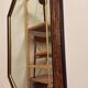 Miroir vintage hexagonal avec cadre en ronce de bois