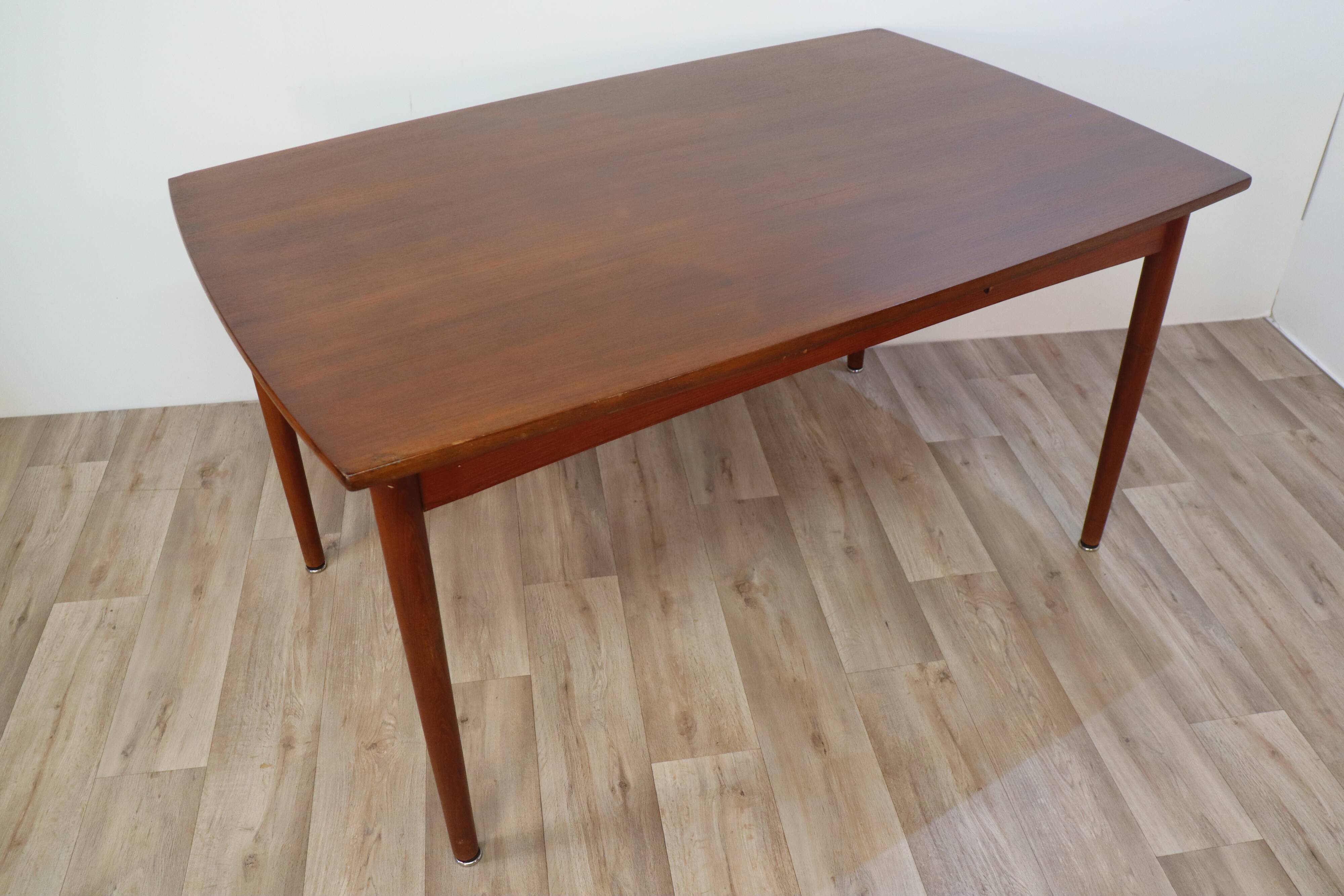 Scandinavian extendable meal table Denmark teak 1960