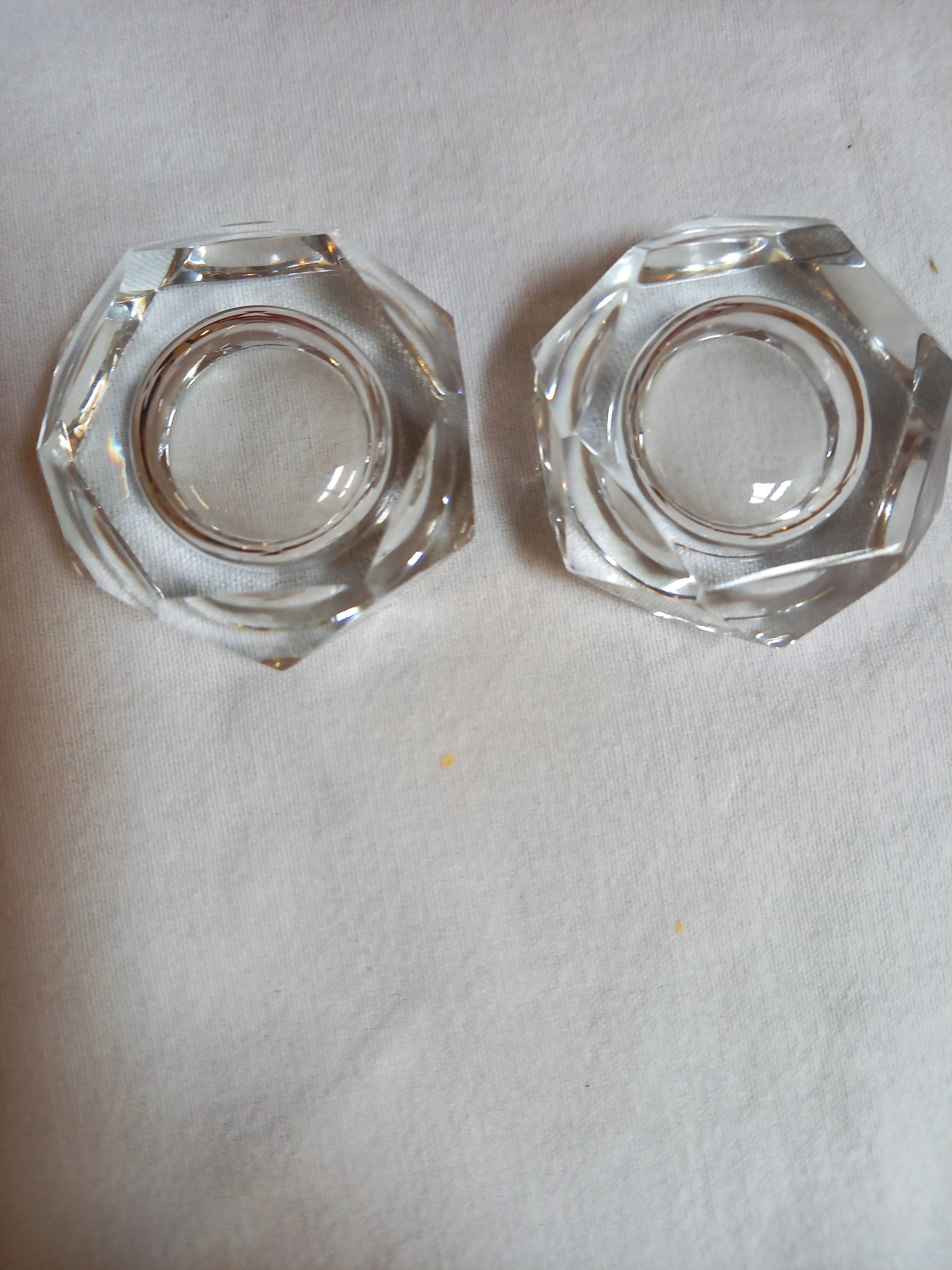 Paire de salerons en cristal de Baccarat