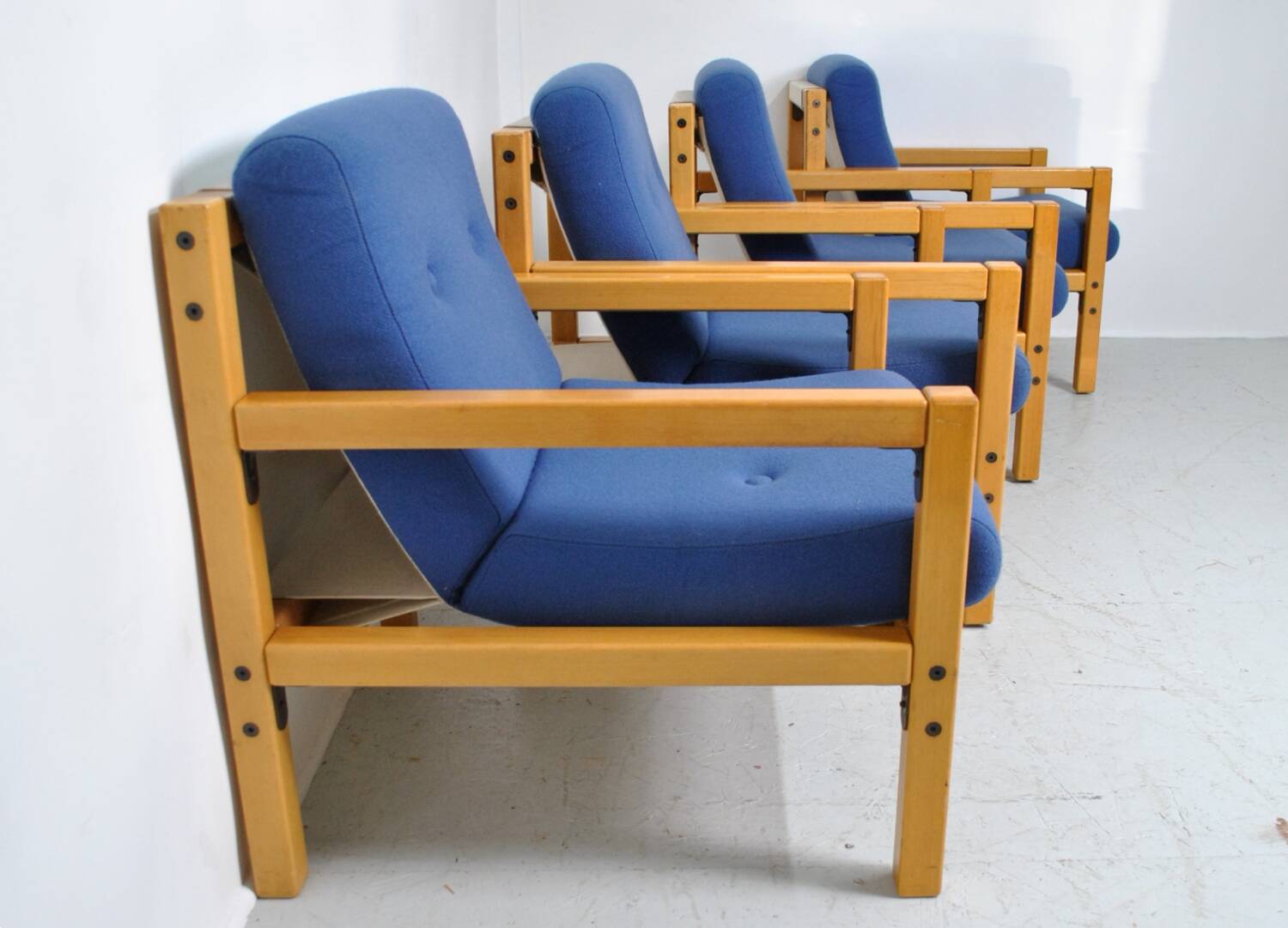 4 Flototto armchairs 1970