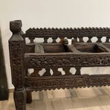 Jar holder carved wood indian nineteenth century