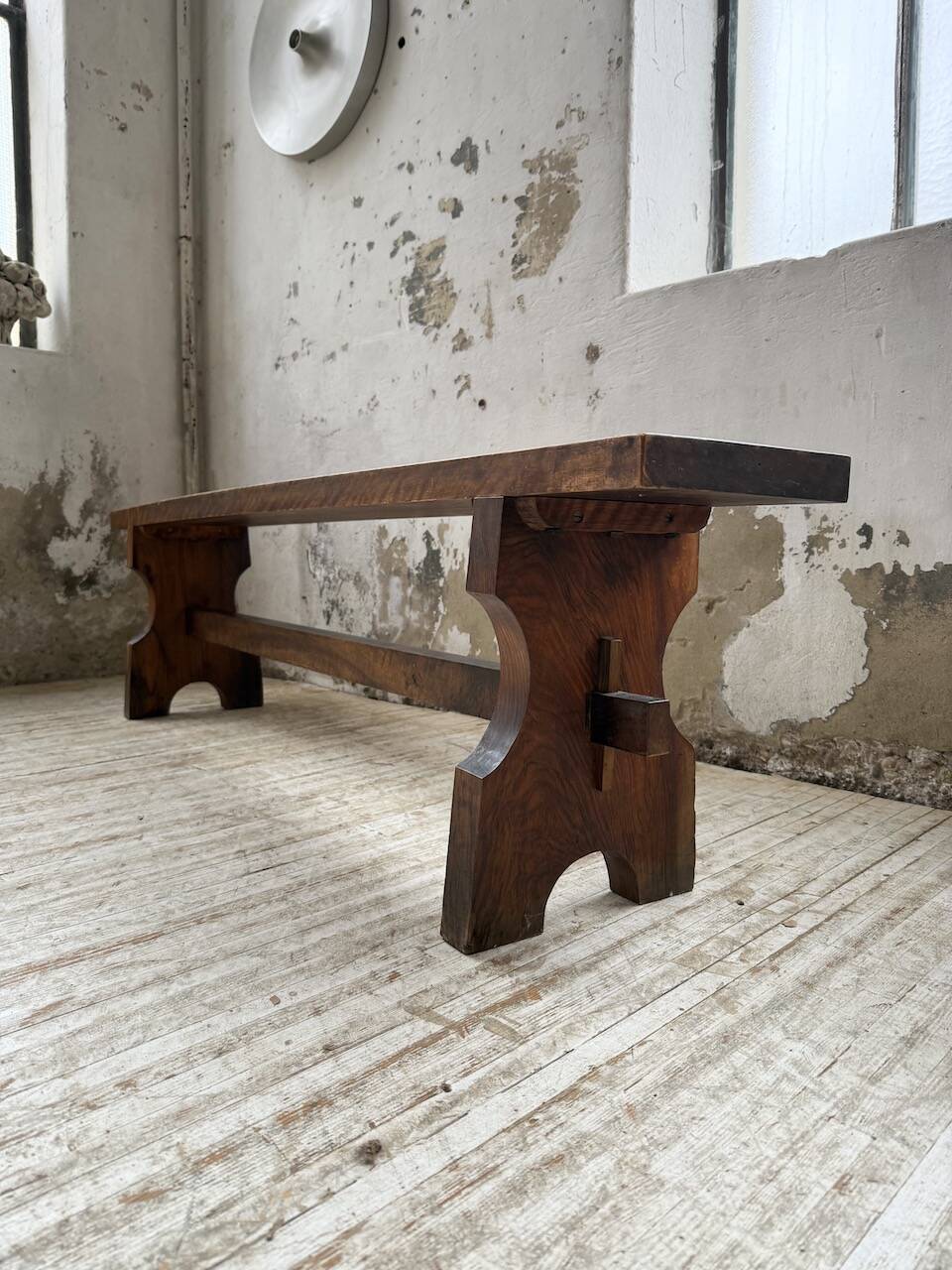 Pair of walnut benches 1900