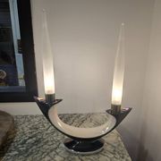 Pair of Verceram electric candlesticks – Space Age design – ceramic