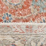 Tapis turc vintage shabby chic rouge pâle et bleu 5x9, 151x259 cm SK5619