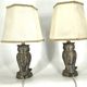 Pair of silver owl lamps by Loevsky & Loevsky, 1960s