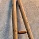 Wooden triangular ladder