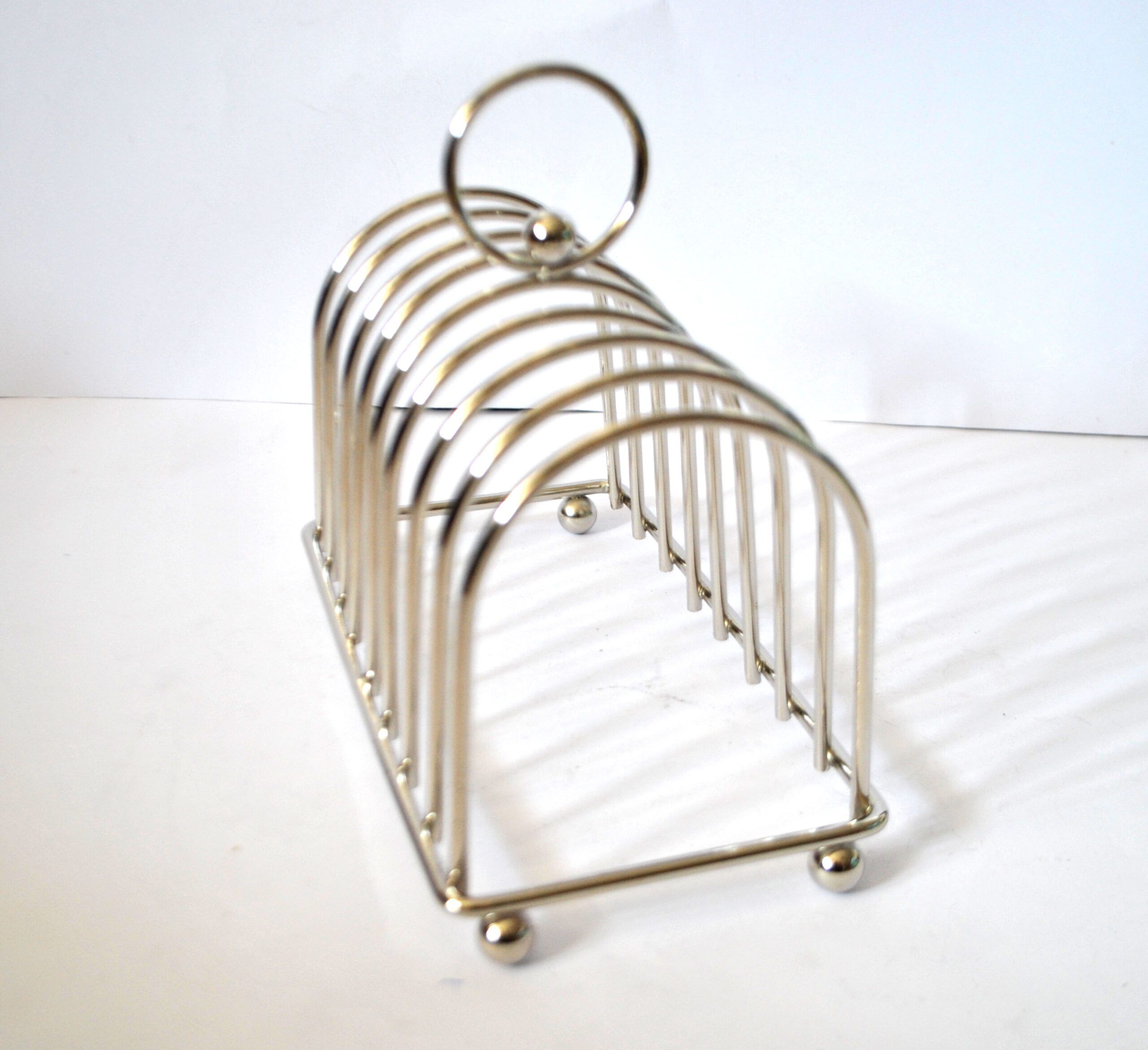 Vintage silver-plated toast rack with ball feet 1960 – Brunch Bistrot