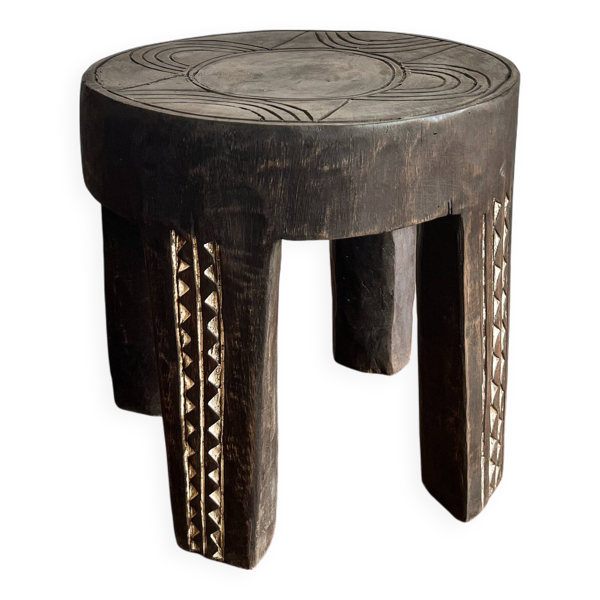 Bout de canapé tabouret massif en bois - table d'appoint- table de chevet — Beyit