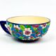 Cup and saucer "apple blossom" D188, Longwy enamels, 1930