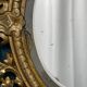 Bronze mirror napoleon III H39x23 decoration with putti and mascaron