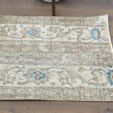 Vintage Oushak runner rug, staircase decoration 64x273.