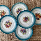 6 dessert plates in earthenware