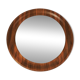 Mid Century Teak Round Wall Mirror, Denmark, 1960s