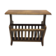 Magazine rack rustic solid wood