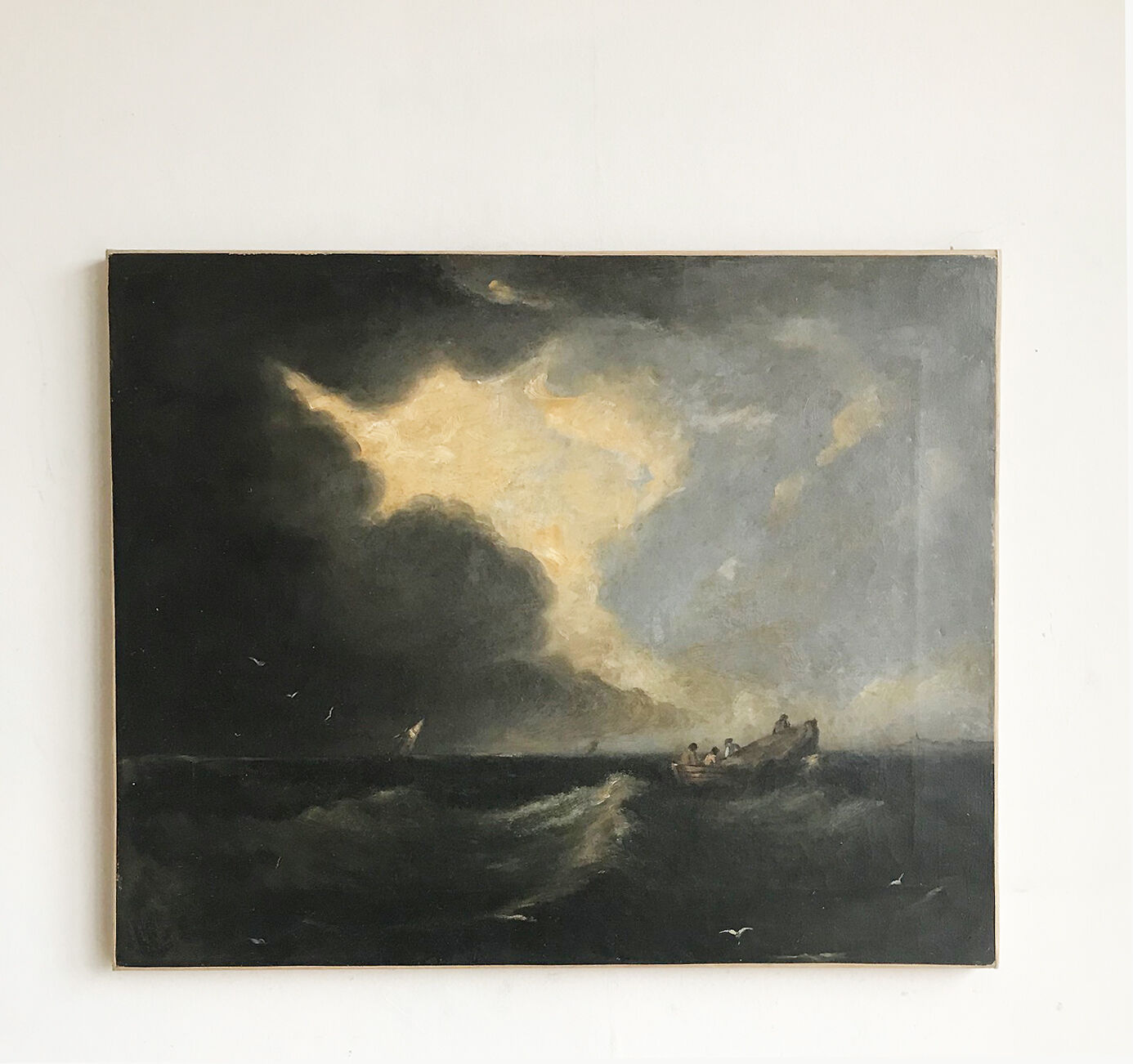 Marine - oil on canvas - English School XIX