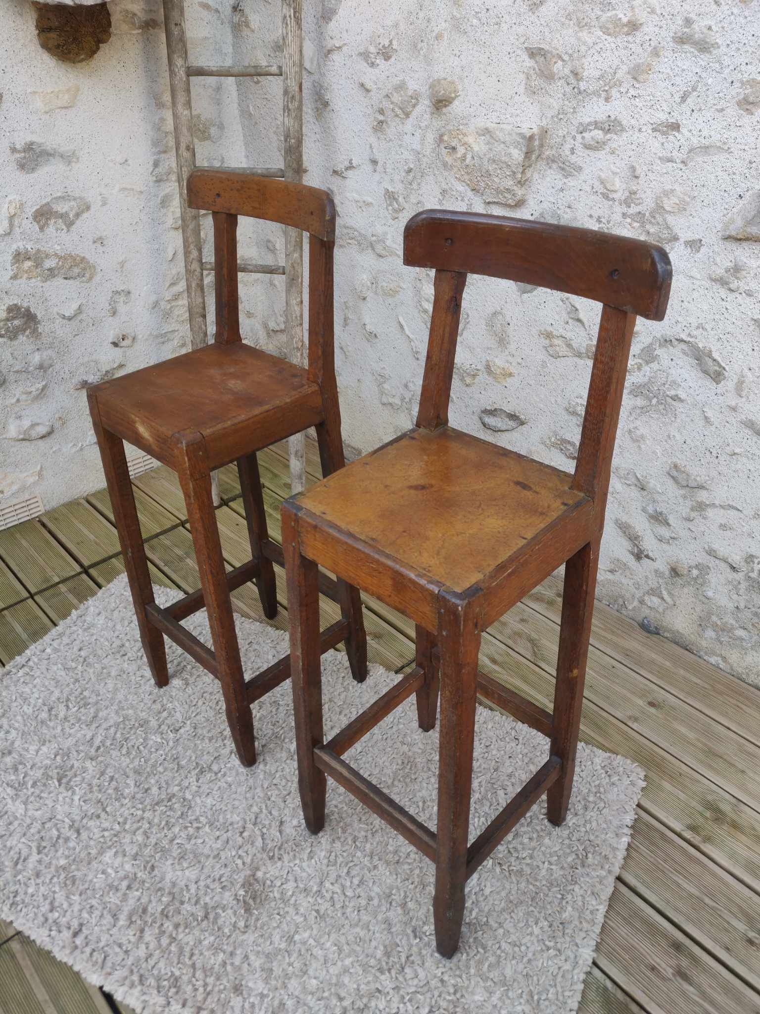 Antique bistro high chairs