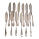 12 fish knives in silver met. hallmark ow belgium design model