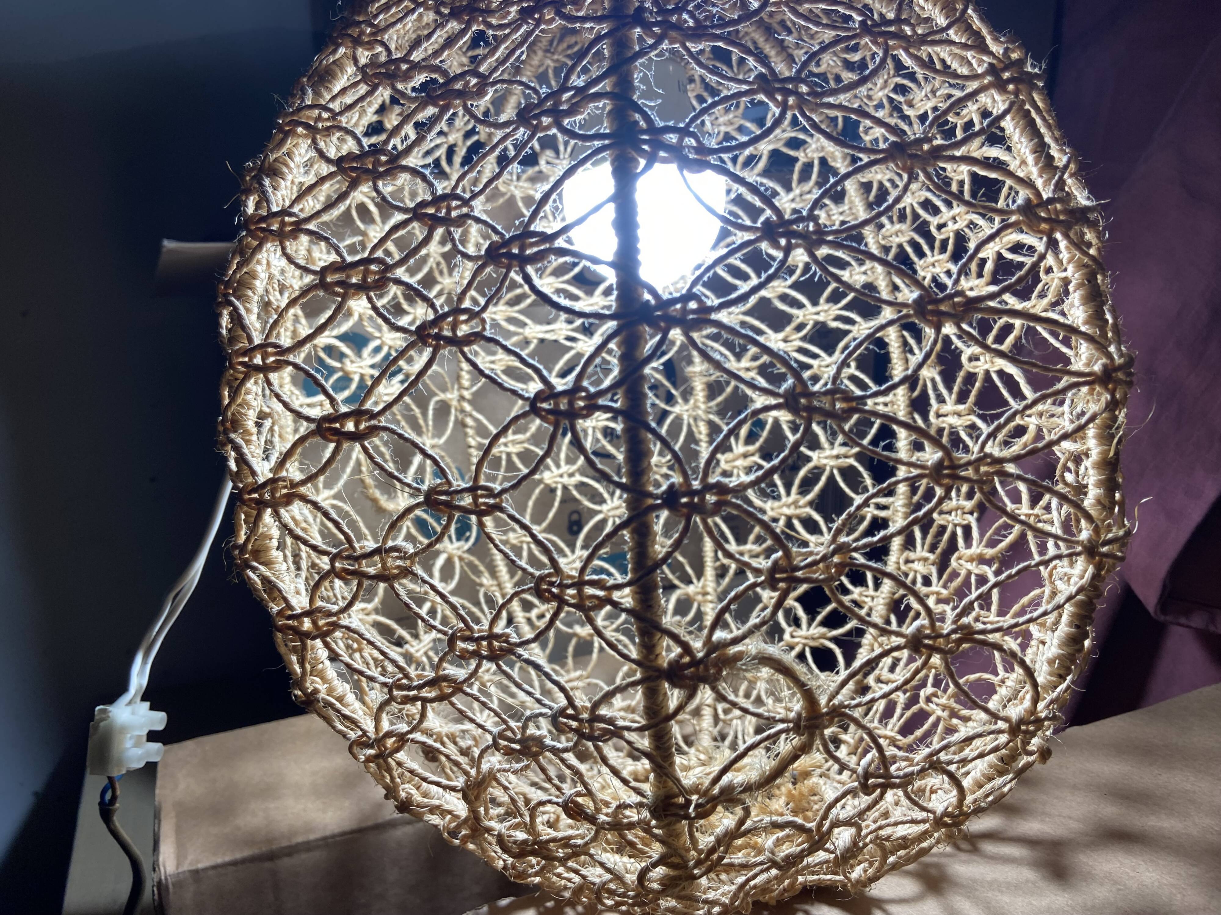 60s rope hanging lamp