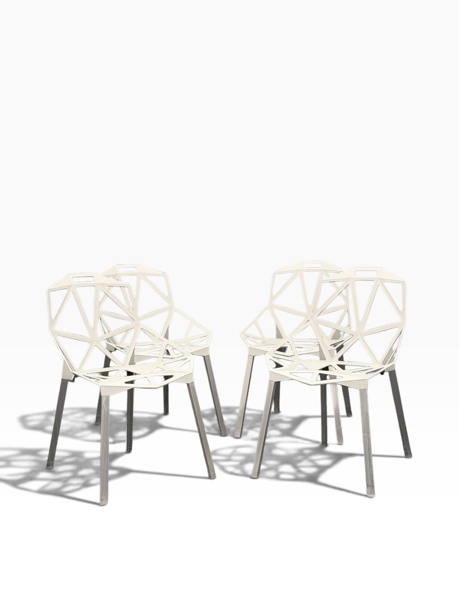 Pair of Chair One chairs — Konstantin Grcic for Magis, aluminium