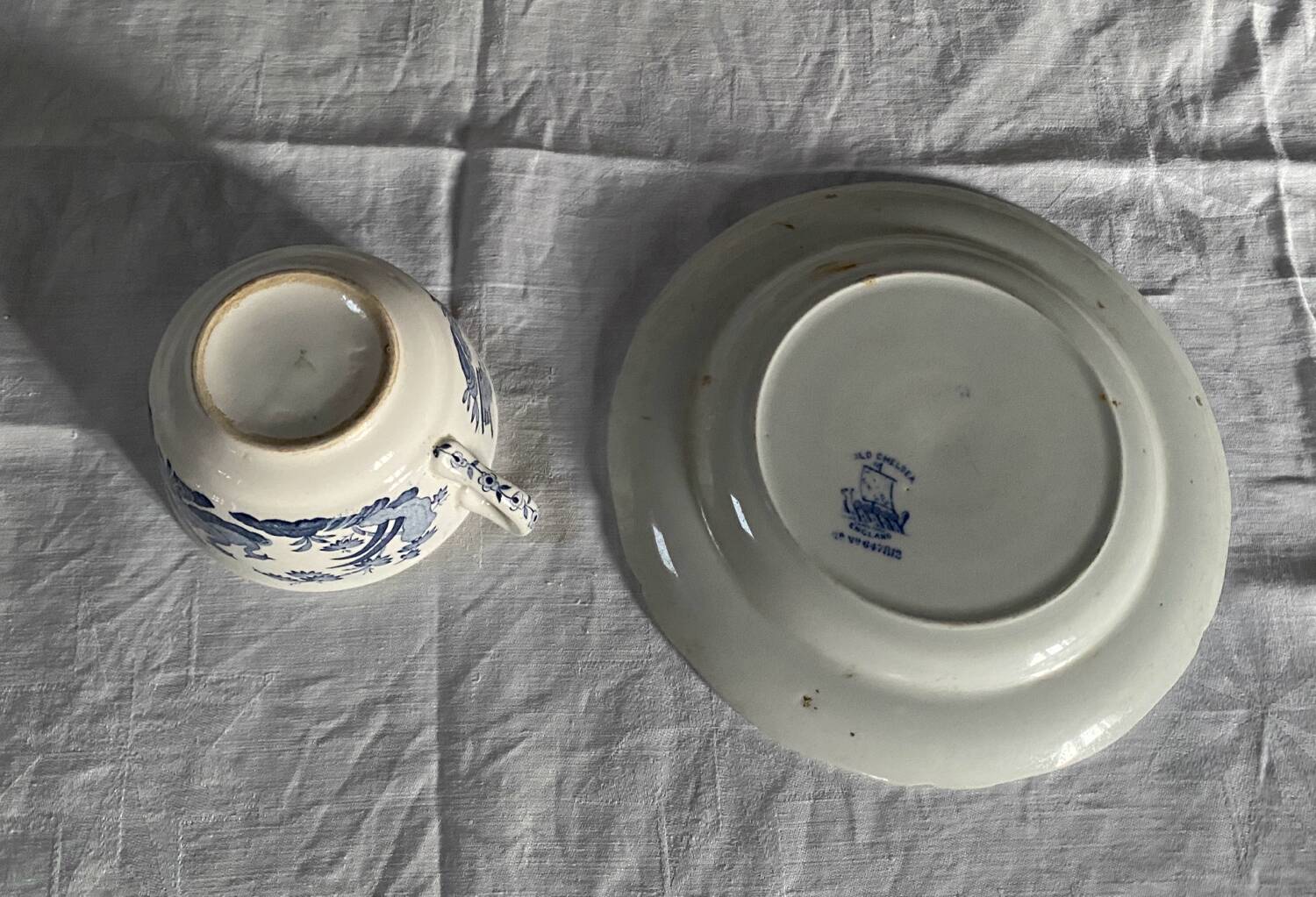 Vintage Old Chelsea Cup and Matching Plate