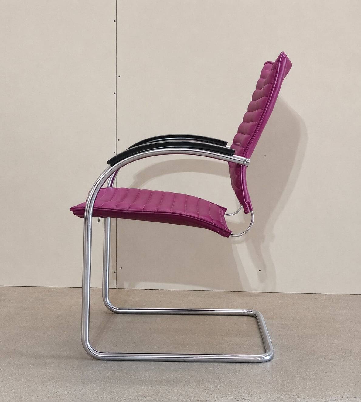 6 Cantilever Tubular Dining Chairs Model S74 FV by Josep Gorcica for Thonet