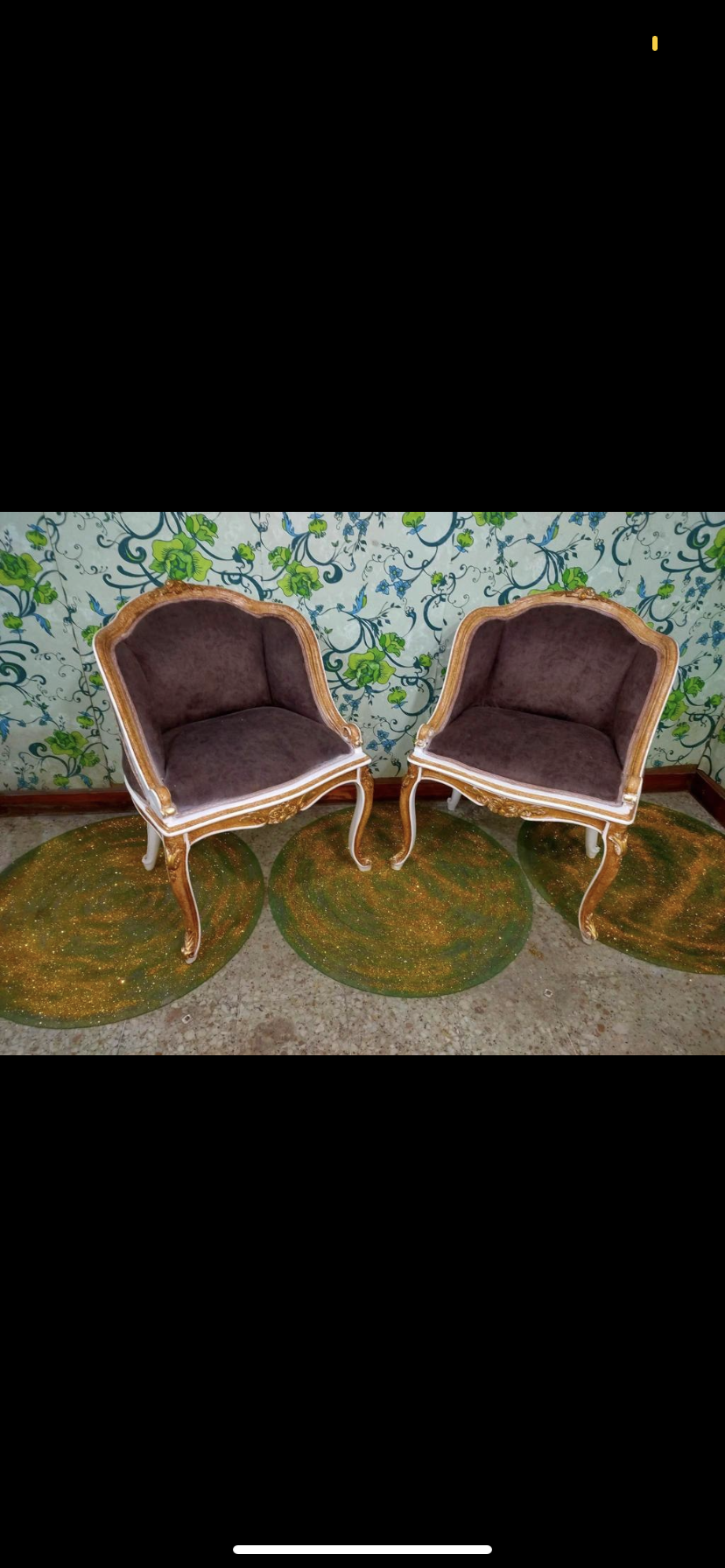 A pair of armchairs Louis XV style