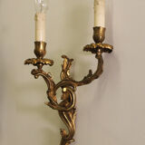 Pair of bronze sconces Louis XV style.