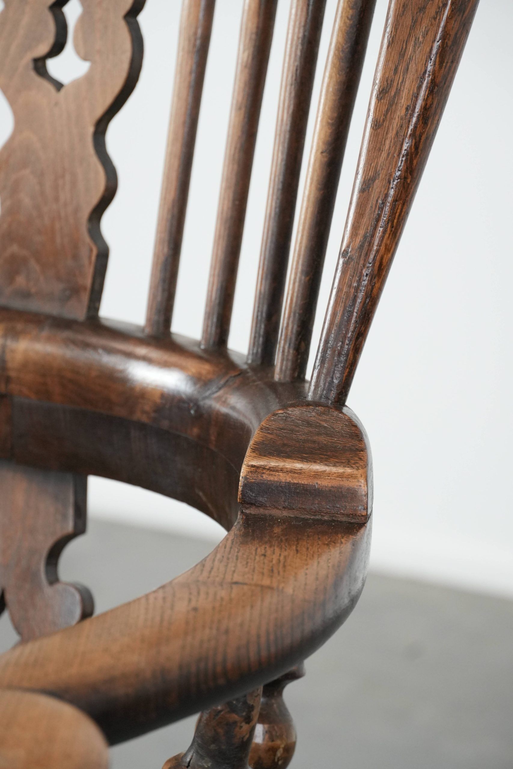 Antique English Highback Windsor Chair from the 18th Century