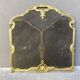 19th century fireplace fire guard by Bouhon Frères in bronze, French spark guard 1880