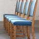 Set of 5 Vintage Danish Oak Dining Chairs Mid-Century Modern, Kjærnulf Style