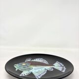 Ceramic plate with fish design from Louvain