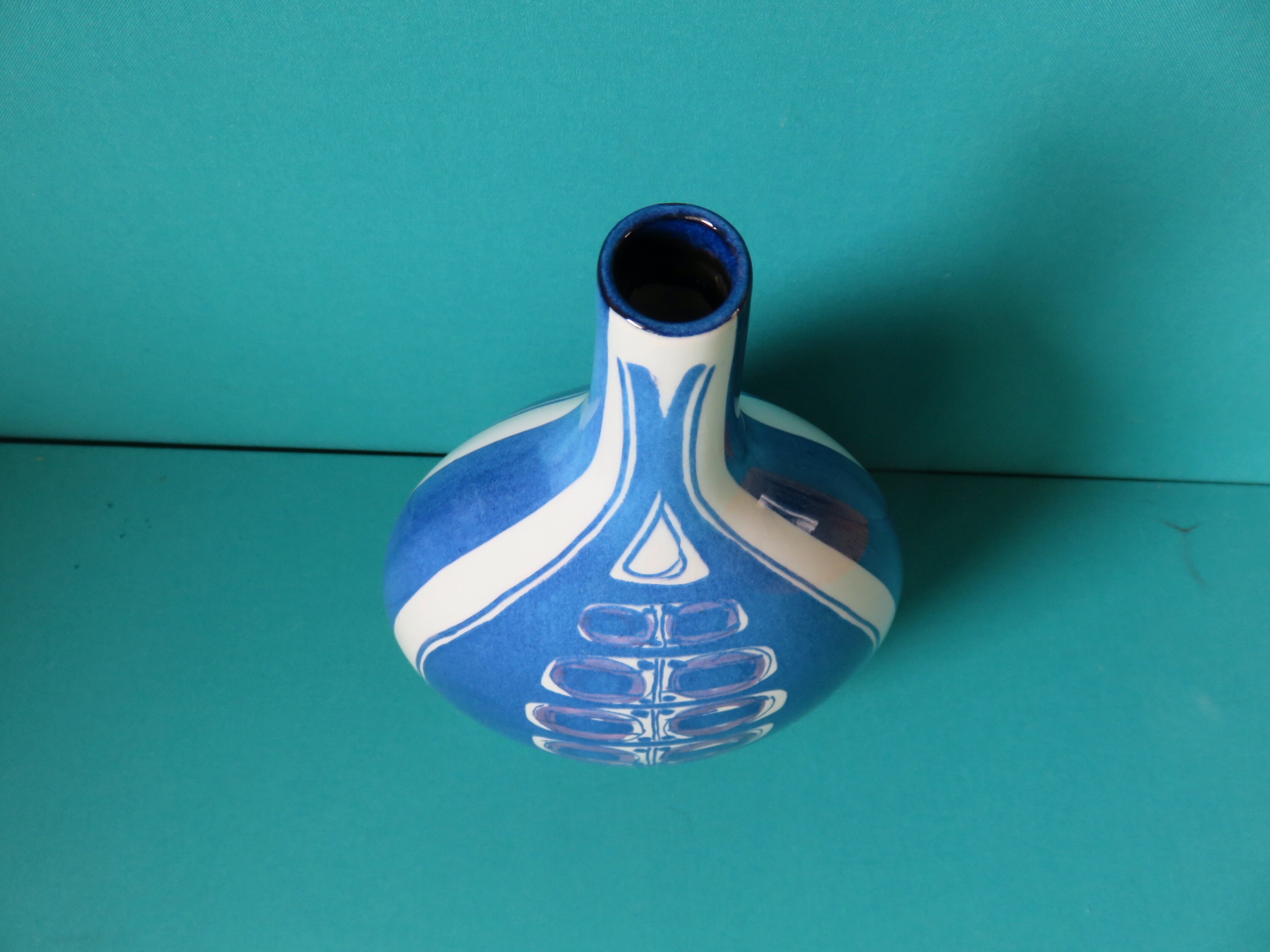 Vase by Anna Lisa Koefod, "Aluminia" Royale Copenhagen Denmark 1967