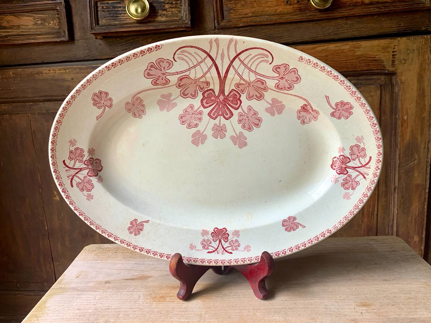 1900s oval serving dish KG Lunéville Lucien
